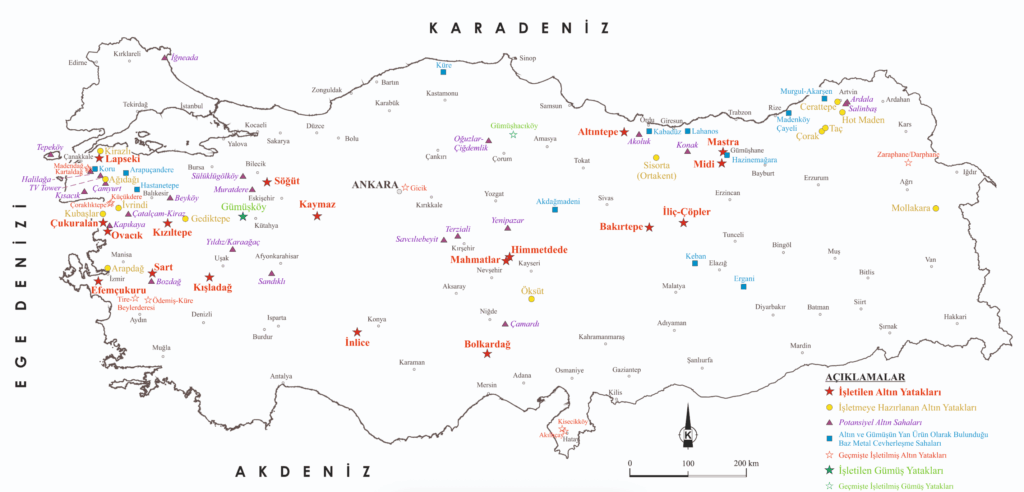 türkiyedeki altın madenleri